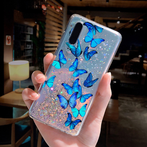 Funda de TPU con purpurina pintada en 3D para Xiaomi Redmi Note 9 Pro 9s, funda de anillo para Redmi 9A Note 8 8T 7 8A Mi 10 T 9 CC9 K20 ► Foto 1/6