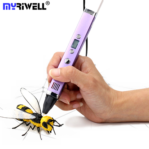 Envío Gratis myriwell generación tercer 3D pluma con usb cable Pantalla de temperatura Pantalla 20 piezas filamento ABS de dibujo DIY juguete ► Foto 1/6