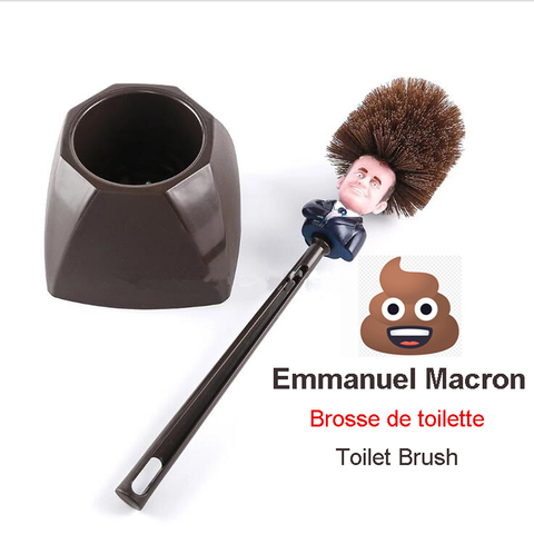 Cepillo de aseo para uso en el baño, accesorio de aseo divertido para el aseo del Presidente de Francia, Macron Brosse WC ► Foto 1/4