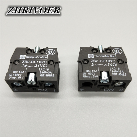 2 uds. Interruptor de botón de la serie XB2 accesorios de interruptor de contacto de aleación de plata N/O N/C 10A/600V ► Foto 1/6