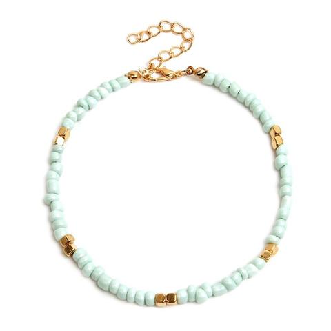 Tobillera de estilo bohemio para mujer, pulsera de tobillo hecha a mano con cuentas, accesorios de joyería, 1 unidad ► Foto 1/6