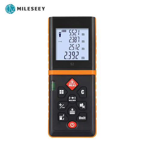 Medidor de distancia láser Mileseey telémetro trena detector de rango de cinta láser construir dispositivo de medida regla herramienta de prueba ► Foto 1/6