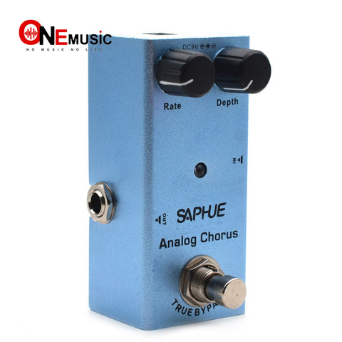 SAPHUE guitarra eléctrica coro analógico Pedal de/profundidad mando del Pedal del efecto Mini solo tipo DC 9V Bypass verdadero ► Foto 1/5