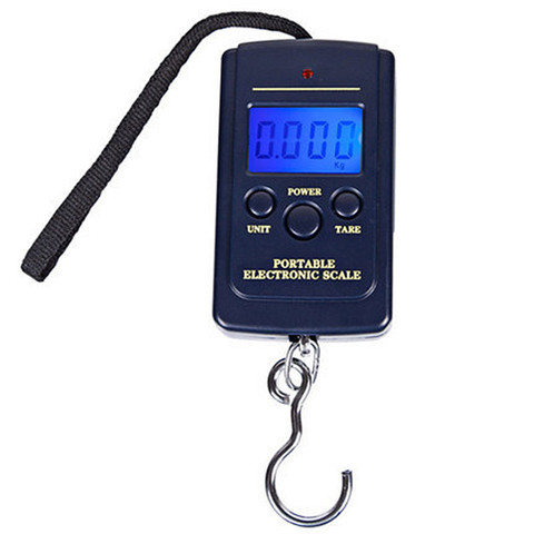 Báscula electrónica de 40kg y 0,01 kg para equipaje de pesca, accesorio de cocina con pantalla LED, portátil, Digital, alta calidad ► Foto 1/6