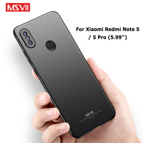 Fundas de MSVII para Xiaomi Redmi Nota 5 caso cubierta para Xiomi Redmi Note5 Pro Silm, cubierta de la PC por Xiaomi Nota 5 Pro 5,99