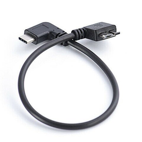 Ángulo 90 grados USB3.1 tipo-c a USB 3,0 Cable Micro B 5Gbps adaptador de conector de datos para disco duro teléfono móvil PC OTG tipo C ► Foto 1/6