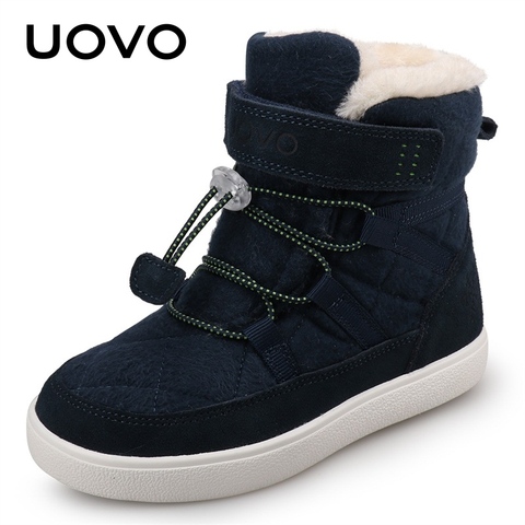 2022 UOVO nueva llegada de invierno niños ann&snow moda niños botas de niños y niñas zapatos con forro de peluche #31-37 ► Foto 1/6