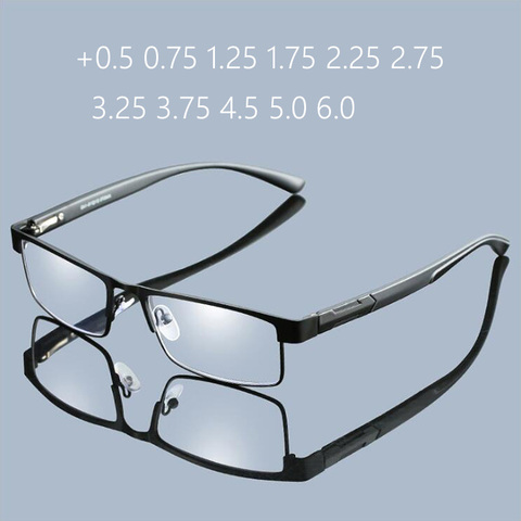 RBENN de marco de Metal de los hombres gafas de lectura Vintage negocios gafas de hipermetropía hombre lectura gafas + 1,25, 1,75, 2,75, 3,75, 5,0, 6,0 ► Foto 1/6