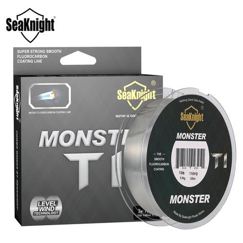 SeaKnight-sedal de pesca con recubrimiento de fluorocarbono T1, línea de pesca de monofilamento de 100M, sedal de hundimiento para pesca de carpa ► Foto 1/6