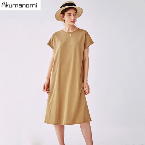 Vestido de verano Vintage de talla grande de algodón, informal ► Foto 1/6