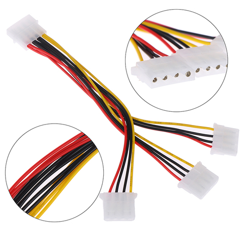 Divisor de alimentación hembra Molex IDE, Cable adaptador de extensión IDE de 4 pines 1 a 3 ► Foto 1/6