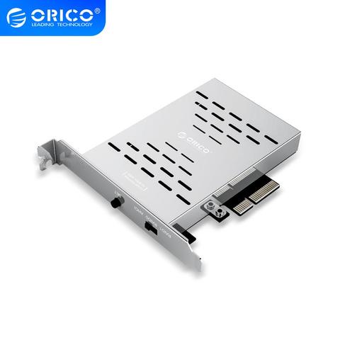 ORICO pcl-e M.2 SSD Tarjeta de disco de sobremesa, conjunto de tarjeta PCI-E m2 SSD, tarjeta de expansión de disco duro Raid de alta velocidad de acero inoxidable ► Foto 1/6