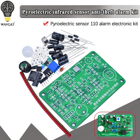 Sensor infrarrojo piroeléctrico IR con detección del cuerpo humano, alarma antirrobo, kit electrónico para estudiantes, HC-SR501 de estudio de principio electrónico ► Foto 1/6