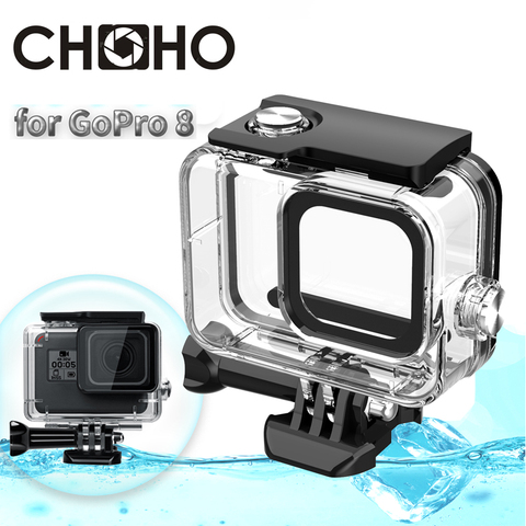 Funda carcasa impermeable para Gopro 8, 60M, carcasa protectora subacuática para Go pro Hero 8, accesorios de cámara negra ► Foto 1/6