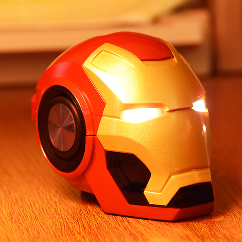 Iron Man Altavoz Bluetooth inalámbrico Radio inteligente portátil caixa de som soporte TF tarjeta reproducir música ► Foto 1/5