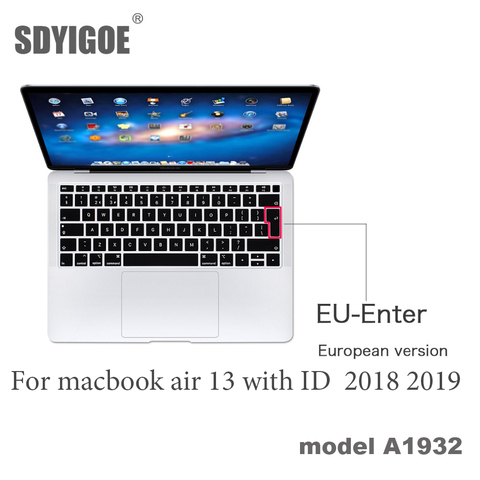 Funda de silicona para teclado de portátil, cubierta para macbook air 13 2022/2022 con ID modelo A1932, versión europea e inglesa ► Foto 1/6