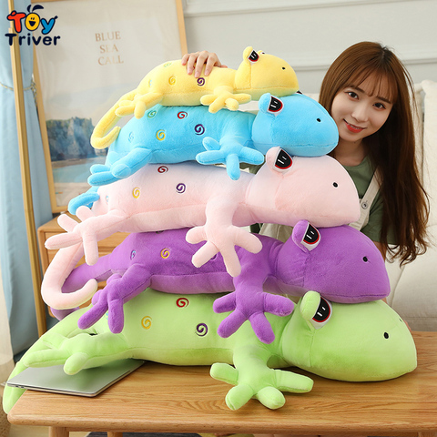 Juguetes de peluche Kawaii camaleón lagartija Gecko para niños, muñecos de animales de peluche, almohada, cojín, regalo de cumpleaños para niños, decoración del hogar ► Foto 1/6