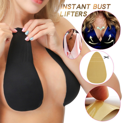 Sujetador Invisible de realce sin tirantes para mujer, Bralette con cierre  frontal sin costuras, ropa interior adhesiva de silicona, lencería -  AliExpress