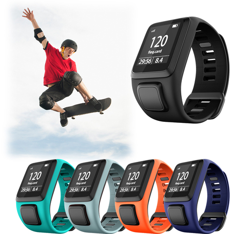 Alta calidad Original de repuesto de silicona blanda correa de muñeca para TomTom Runner 2 3 chispa 3 GPS pulsera de reloj inteligente ► Foto 1/6