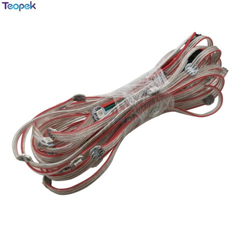 50 Uds Pre-cable WS2812B módulo LED 5V WS2812 IC construido en y 10cm direccionable de cable individual LED de cadena ► Foto 1/1