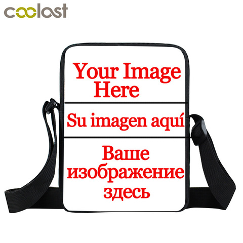 Personalizado su imagen nombre Logo Mini bolsa de mensajero niños niñas personalizado Crossbody bolsa niños dibujos animados bolsos de hombro mejores bolsas de regalo ► Foto 1/6
