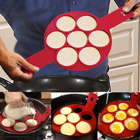 Utensilio de cocina antiadherente para hacer tortitas, máquina redonda para hacer tortitas con forma de corazón, molde para huevos, accesorios para hornear en la cocina ► Foto 1/6