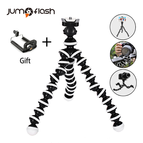 Jumpflash pulpo Mini trípode soporte portátil Flexible soporte de Clip para teléfono inteligente Cámara Stent Smartphone Trípodes para fotografía plegable de escritorio ► Foto 1/6