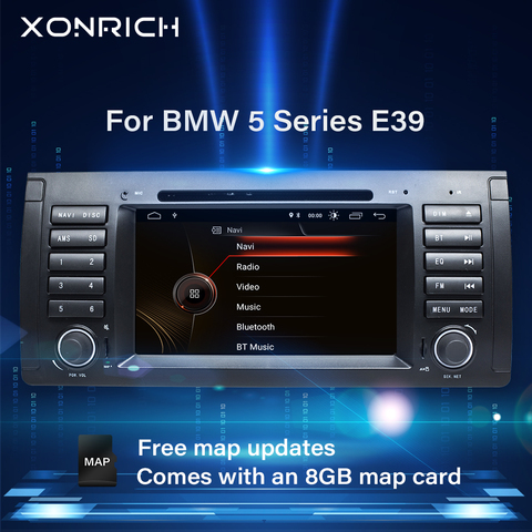 Xonrich 1 reproductor de DVD de coches Din Radio de coche GPS navegación para BMW X5 E39 BMW serie 5 2002-2007multimedia audio estéreo de la unidad ► Foto 1/5