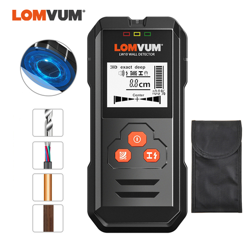 LOMVUM, Detector de metales, cableado, Detector de pared, Cable profesional, voltaje CA, cobre, detección de madera, escáneres de pared, multifunción ► Foto 1/6