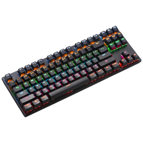 Teclado mecánico K70 para videojuegos, dispositivo antighosting, RGB Mix, retroiluminado, azul, con cable de 87teclas, para portátil y PC ► Foto 1/6