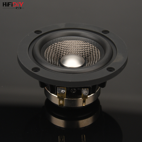 HIFIDIY LIVE neodimio 3,7 pulgadas 93mm altavoz de frecuencia completa unidad 4OHM30W Alto bajo altavoz P3-93N titanio fibra de carbono ► Foto 1/6