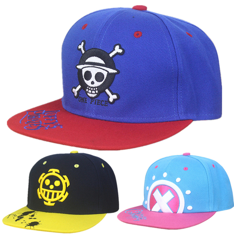 Luffy-gorra de béisbol con estampado de calavera Naruo para mujer, gorro de béisbol con diseño de dibujos animados de One Piece, ajustable y cómodo, unisex ► Foto 1/6