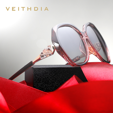 VEITHDIA-gafas de sol TR90 para mujer, anteojos de sol femeninos con degradado polarizado, de diseño lujoso, 3171 ► Foto 1/6