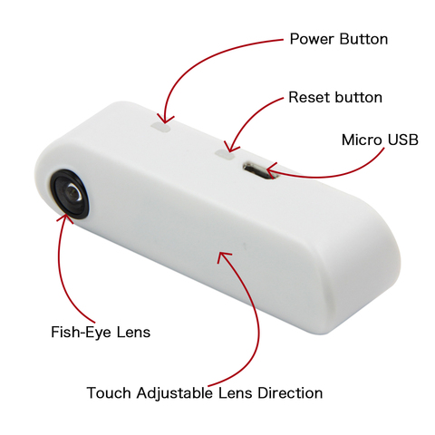 LILYGO®TTGO-minicámara T, módulo de cámara, Chip ESP32, 4MB, flash, 8MB, PSRAM, Micro USB táctil, Dirección de lente de ojo de pez ajustable ► Foto 1/6