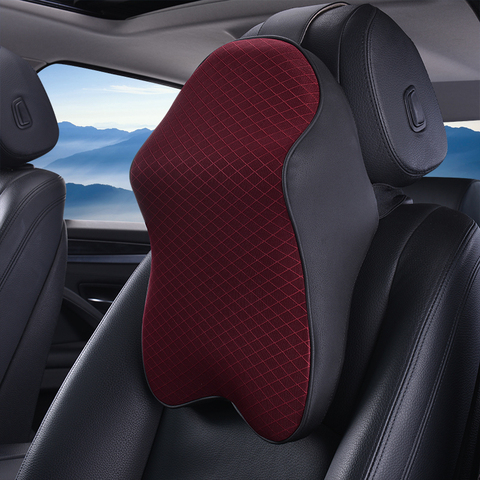 Almohada de cuello para coche, soporte ajustable para la cabeza, espuma de memoria 3D, reposacabezas automático, almohada de viaje, fundas de asiento, estilo de coche ► Foto 1/6