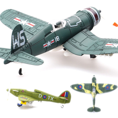 BF-109 de combate a escala 1/48, Spitfire, F4U Hurricane, Corsair, montar, modelo, avión de combate, Color aleatorio ► Foto 1/6