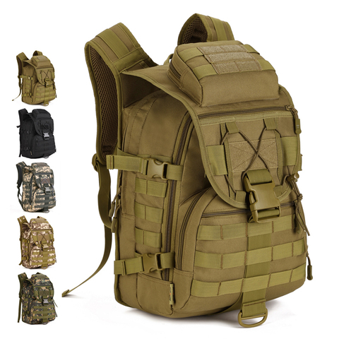 Mochila militar táctico de 40L para hombre, morral deportivo militar táctico para exteriores, escalada, senderismo, viaje, acampada, Camuflaje, supervivencia, Molle ► Foto 1/5