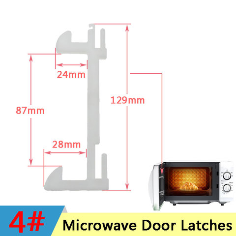 Pestillos de puerta con gancho para microondas para Samsung Galanz Midea Panasonic Haier, pestillo de puerta con gancho para horno microondas, accesorios de repuesto ► Foto 1/6