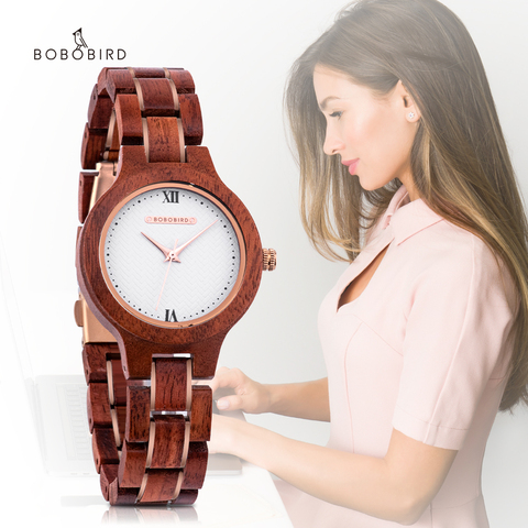 BOBO BIRD-Reloj de pulsera de cuarzo para Mujer, nuevo diseño, movimiento japonés, Caja de regalo de madera, zegarek damski ► Foto 1/6