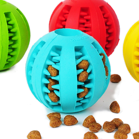 5/7 cm perro de juguete interactivo pelotas de goma para mascotas perro gato cachorro ElasticityTeeth bola mordedores de juguete para perros bolas de Limpieza de dientes juguetes para perros ► Foto 1/6