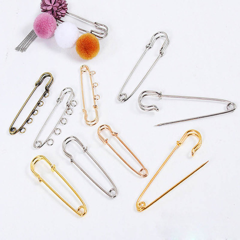 20 unids/lote oro Multi tamaño 5 círculo broches de agujeros de Pin para Hijab para hacer joyería bebé nombre seguridad broche prendedores para ropa conclusiones ► Foto 1/6