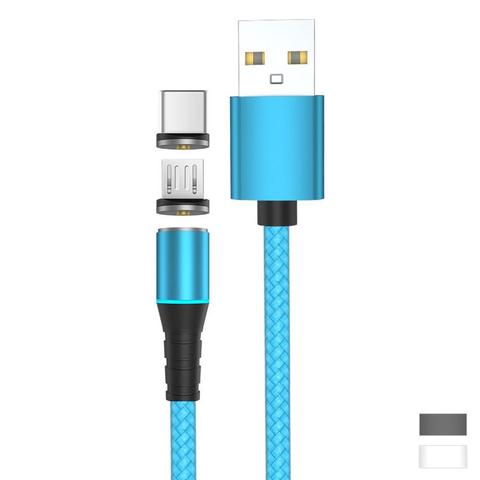 Cable de adsorción magnético 5A Cable De Carga Rápida, Conector Micro USB tipo C para USB-C de teléfono, Cable tipo C ► Foto 1/6