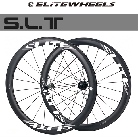 ELITEWHEELS SLT-ruedas de carretera de carbono, superficie de freno A1 RA10, cojinete de cerámica, buje, Pilar 1423, cubierta Tubular, sin tubo ► Foto 1/6