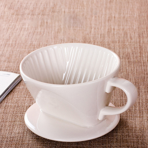 Taza filtrante de café reutilizable, práctico filtro de café de cerámica hecho a mano, embudo de filtro de goteo, accesorios de café duraderos ► Foto 1/6