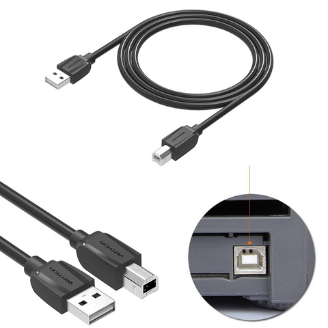 Cable de datos para piano Electrónico, conector USB 2,0 de 1M/1,5 M/2M/3M/5M, conector de puerto cuadrado MIDI para batería de Yamaha Casio ► Foto 1/4
