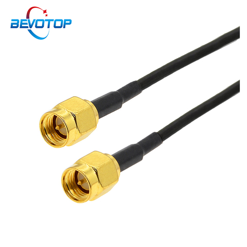 RG316 RG174 Cable SMA macho a SMA macho tuerca hembra Bulkhead extensión puente Coaxial flexible WIFI antena del Router Cable Coaxial RF ► Foto 1/6