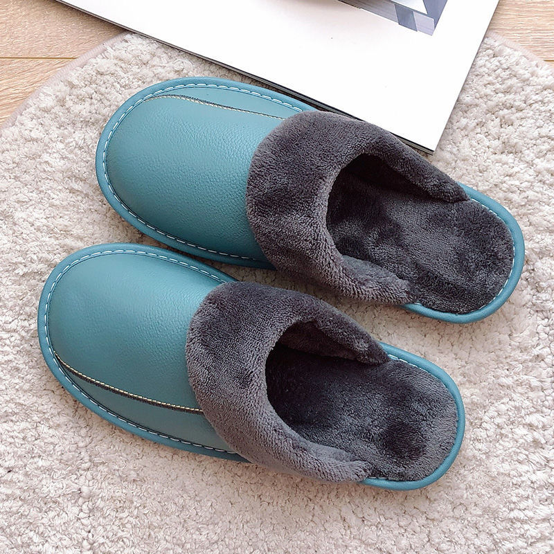 Zapatillas de piel auténtica para mujer, zapatos de piel auténtica para el hogar, calzado de interior clásico para invierno, 2022 ► Foto 1/6