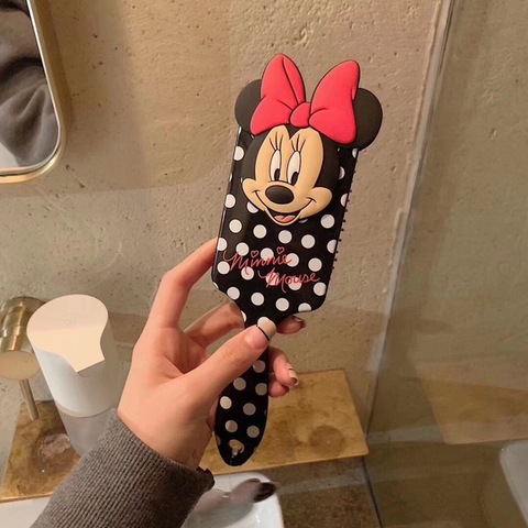 Disney-peine de Minnie 3D para masaje de cuero cabelludo, peine Antiestático de descompresión, regalo exquisito, juguetes de maquillaje ► Foto 1/6