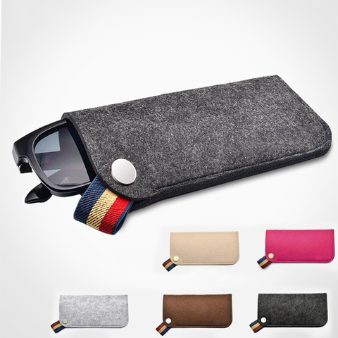 Funda de fieltro para gafas de sol, caja de anteojos de colores, bolsa blanda para lentes, accesorios ► Foto 1/6