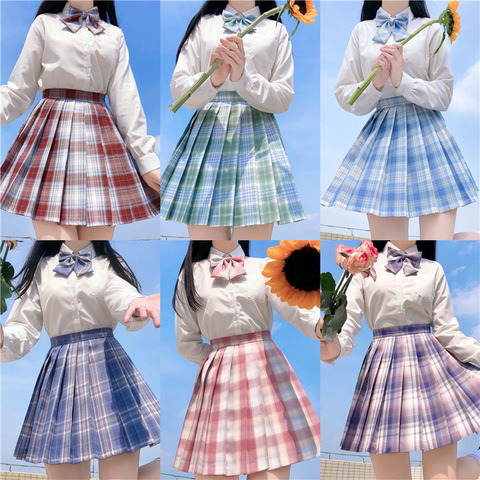 JK-uniforme para mujer, camiseta, Falda plisada, conjunto Kawaii de Anime, Lolita, disfraz de Cosplay para adulto ► Foto 1/6